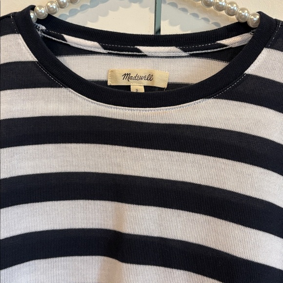 Madewell Striped Long Sleeve Crew Neck Pullover Sweater Top Small - Picture 6 of 13
